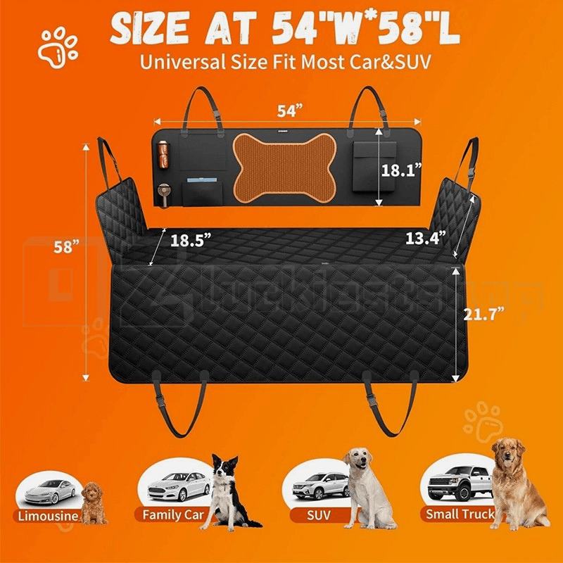 ZenMotion™ Dog Car Seat Cover with Pockets
